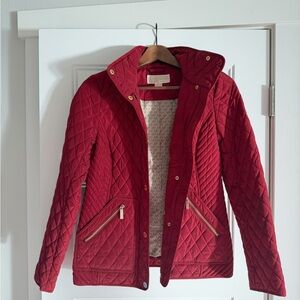 Michael Kors Quilted Red Puffer Jacket